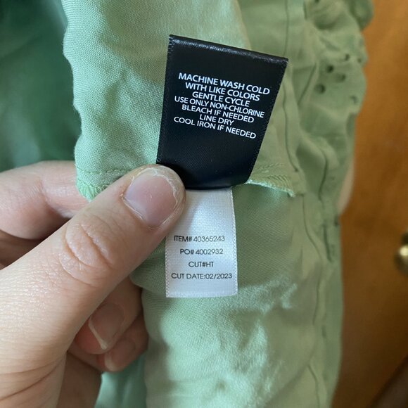 GUC Torrid 4X Green Eyelet Ruffle Sleeve Babydoll Top - Picture 9 of 9